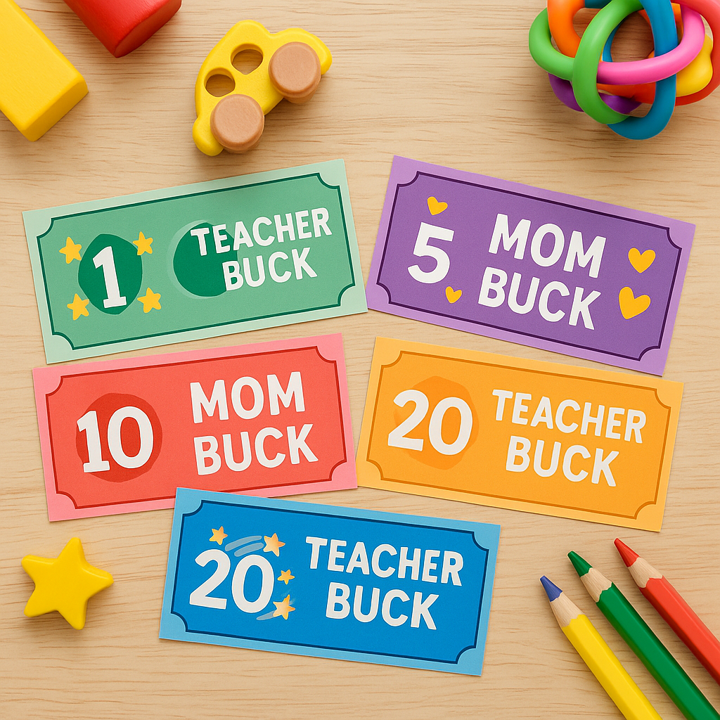Mom Bucks & Teacher Bucks Set